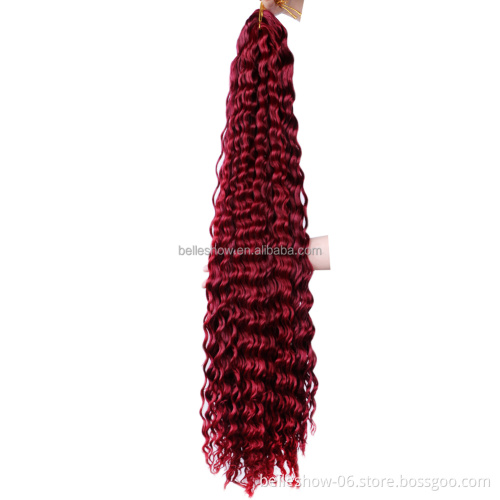 Hot sell Hair 30Inch 100G  synthetic deep wave twist hair extension wavy deep curly braids